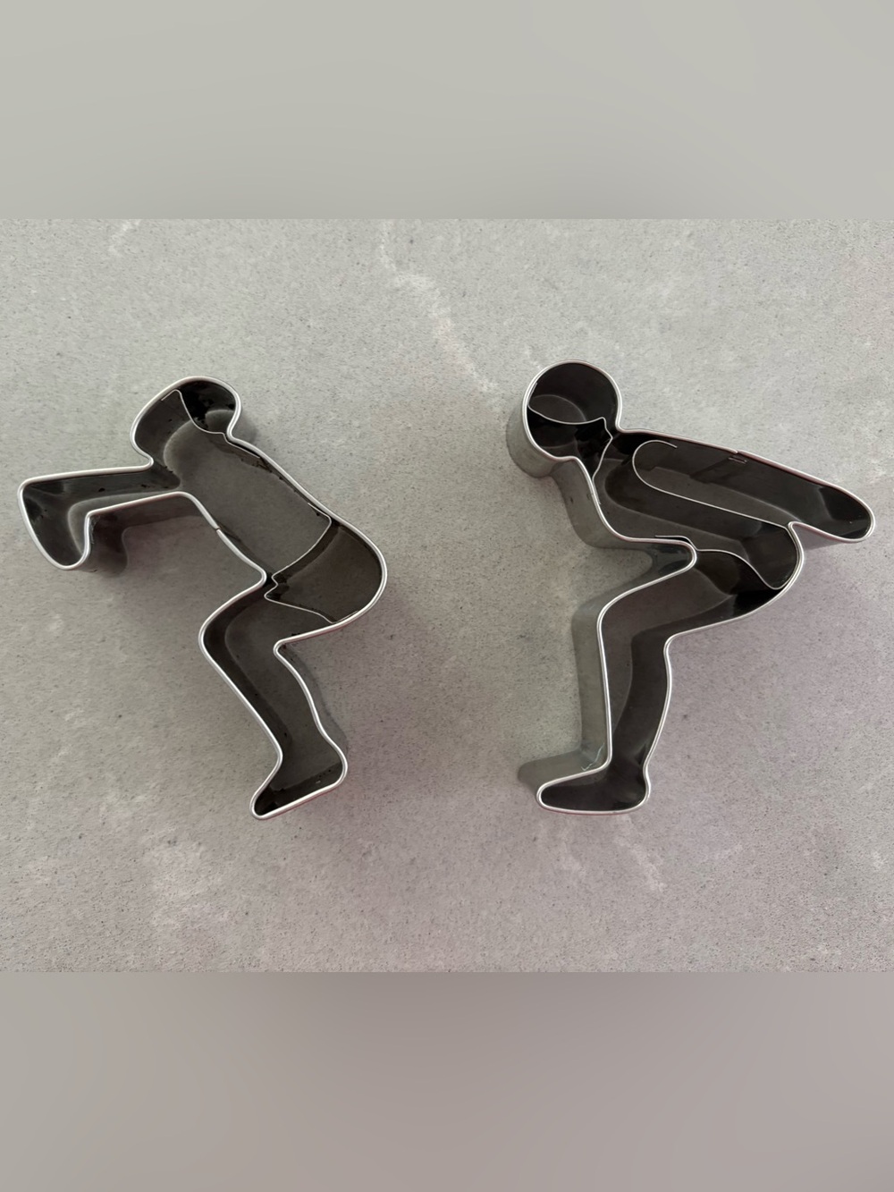 ISHOF Swimming HOF metal swimmer cookie cutter set of 2